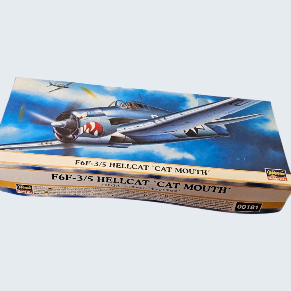 Model Airplane by Hasegawa Hobby Kits FGF-3/5 HELLCAT "CAT MOUTH" --ITEM #4058